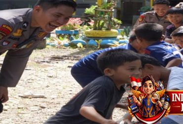 Polda Sumut Hadirkan K‑9 untuk Edukasi Anak di Pengungsian Tapanuli Selatan