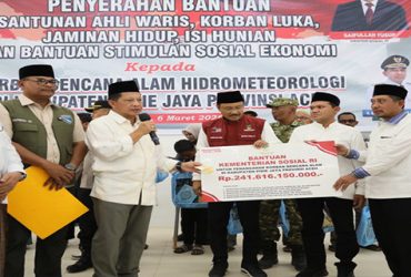 Pemerintah Salurkan Bansos Rp 878,6 M Untuk Korban Bencana Sumatera